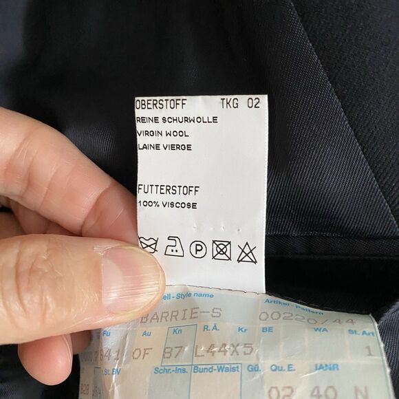 Eduard Dressler Men Suit Blazer 42 EU 52 Navy Gold Button Wool Lightweight - Picture 14 of 15